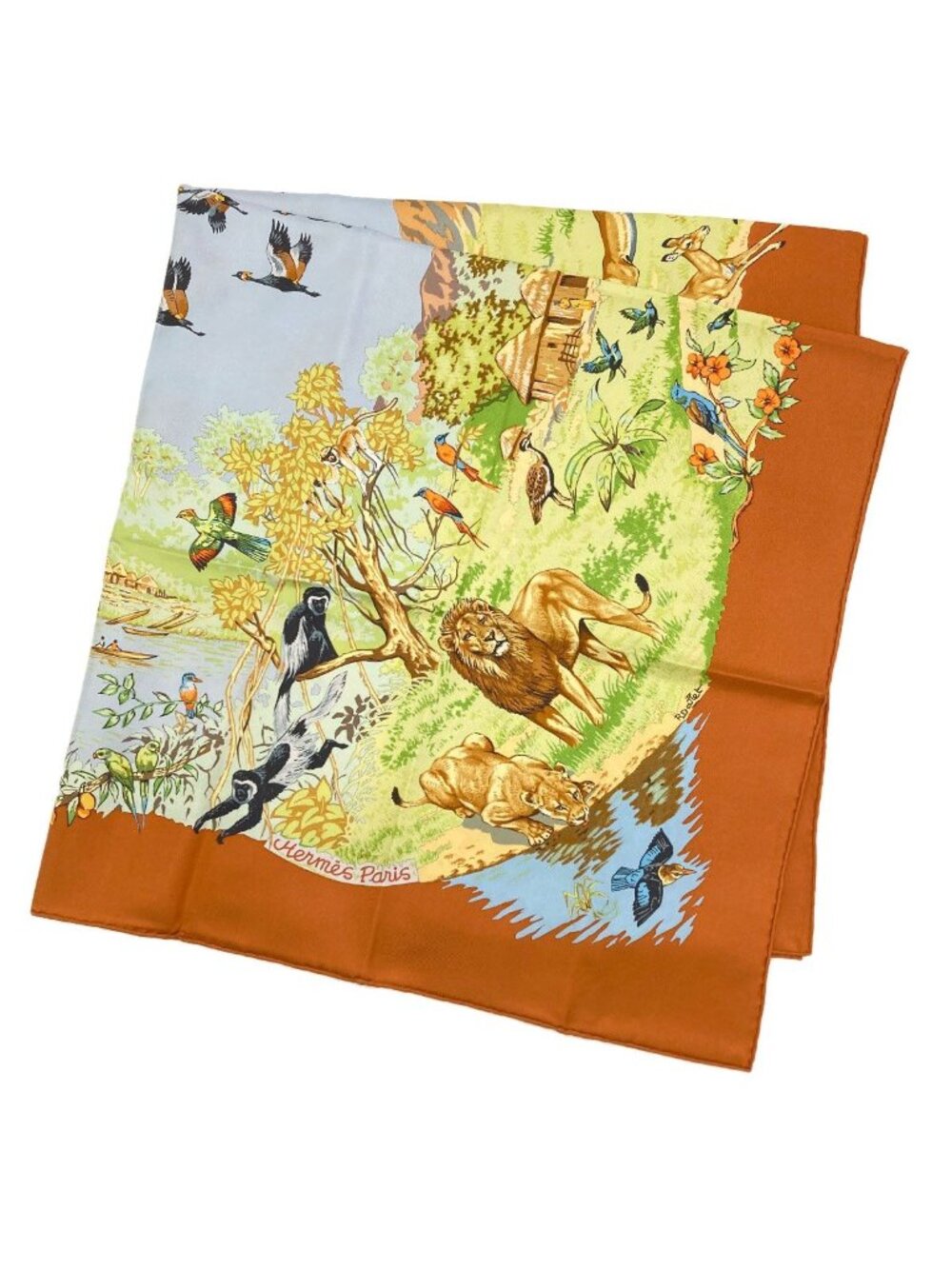 Hermes Carre 90 Africa Scarf Silk